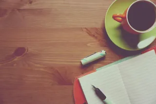 A notebook for recording a financial commitment