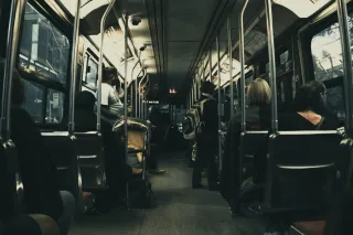 Passengers using a train for their journey