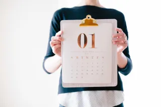 A calendar used to plan dates